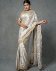 Golden Silver Saree Set - indian saree Australia
