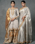 Golden Silver Sharara Set - sharara set