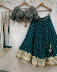 Green Sharmily Lehenga Set - green lehenga