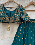 Green Sharmily Lehenga Set - green lehenga