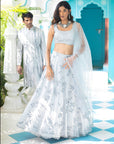 Grey Embroidered Set - embroidered lehenga