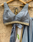 Grey Lehenga Set With Hand Painted Dupatta