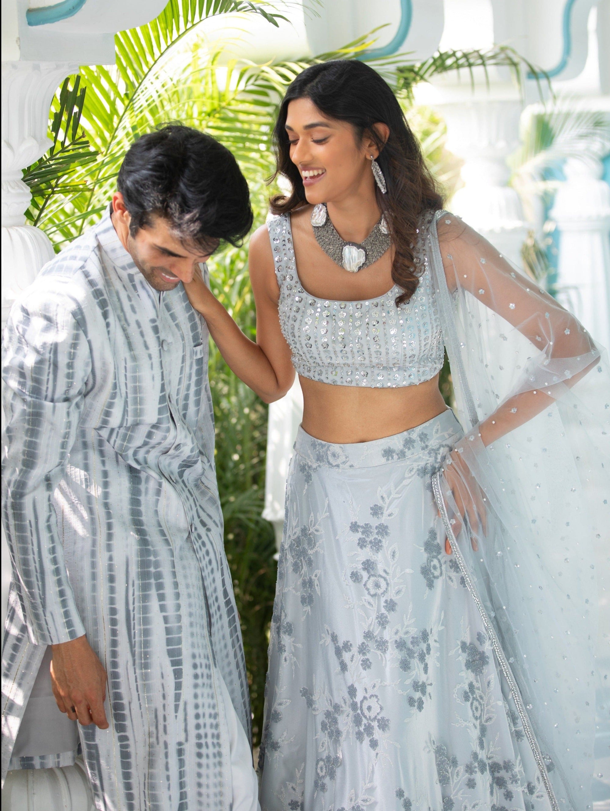 Grey Sherwani with White Pants - grey sherwani New Zealand