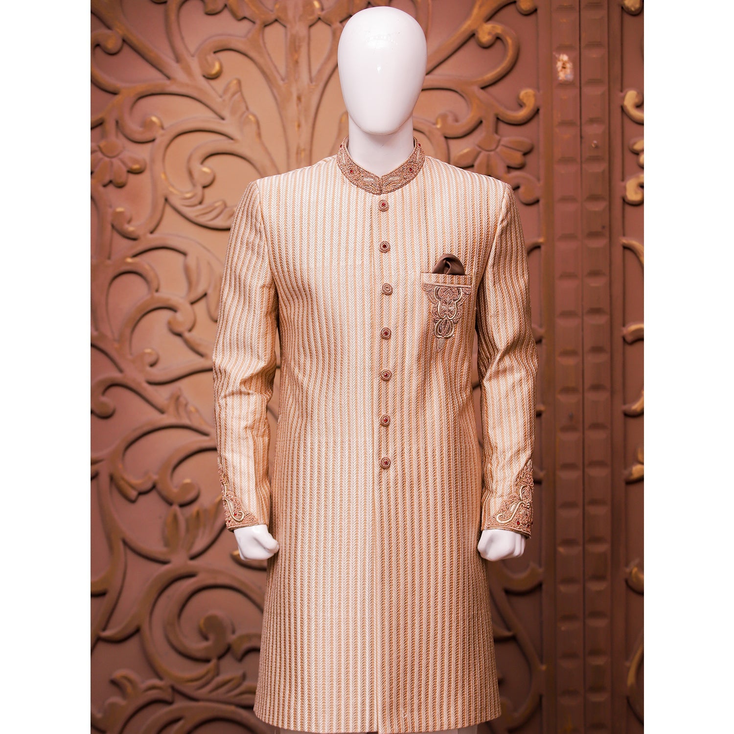 Groom Sherwani With Front Motive - groom sherwani