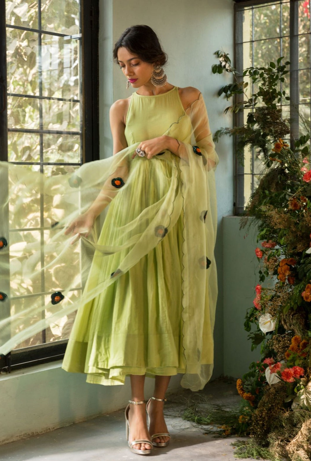 Gul Anarkali Set Mint - anarkali set USA