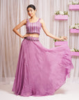 Hand Embroidered Blouse With Cap Skirt And Belt - indian attire for women