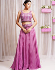 Hand Embroidered Blouse With Cap Skirt And Belt - indian attire for women