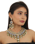 Handcrafted Mina Work Necklace Set - necklace set