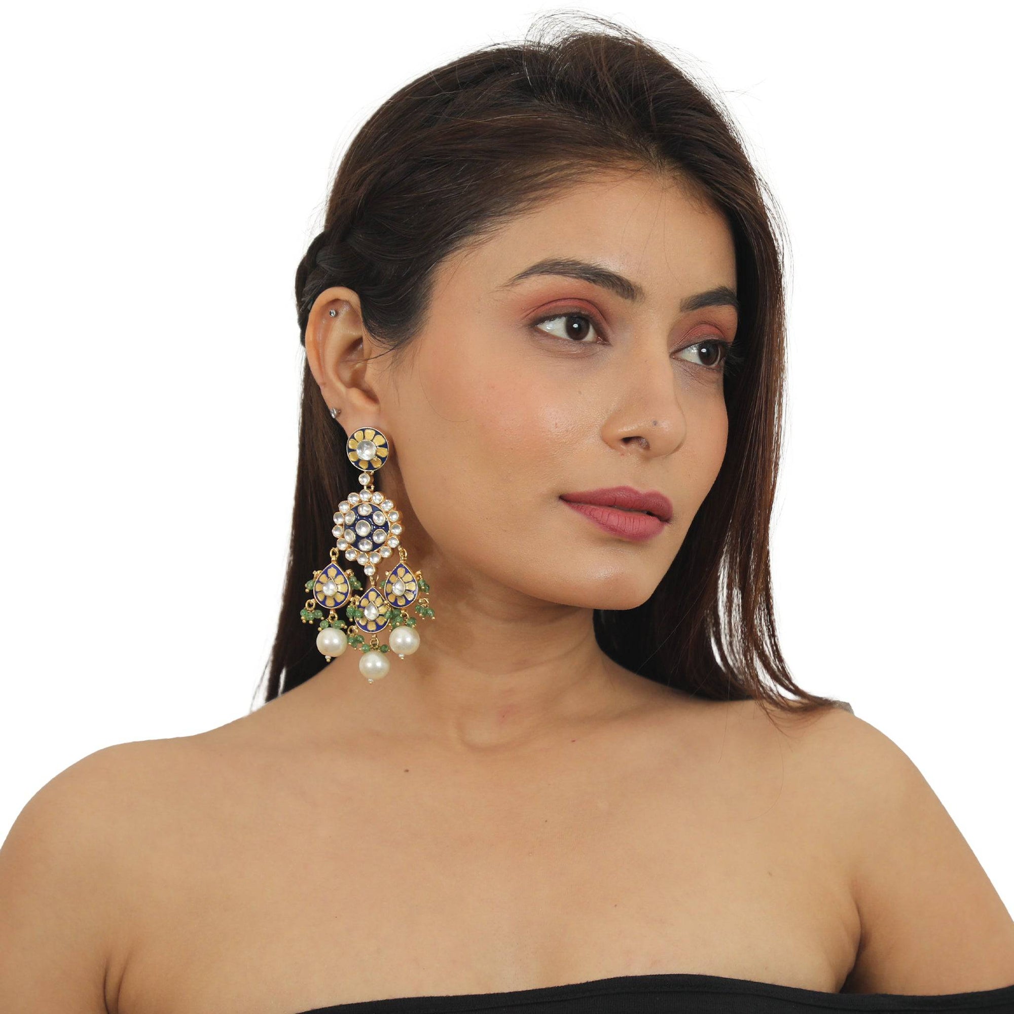 Handcrafted Mina Work Necklace Set - necklace set