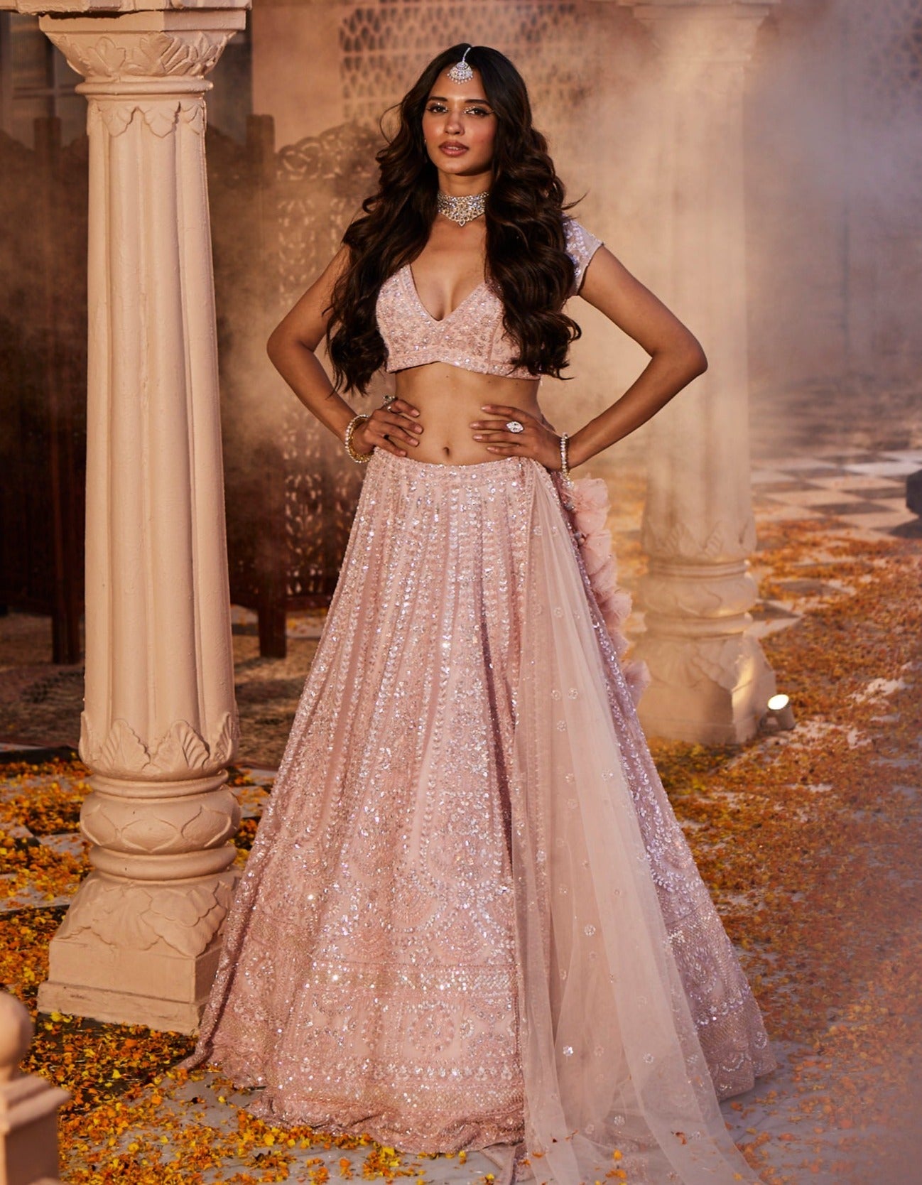 Harsha Pink Embroidered Lehenga - embroidered lehenga