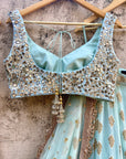 Honey Dew Green Ruffle Lehenga Set - ruffle lehenga set