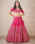 Hot Pink Zardosi Lehenga - bridal lehenga