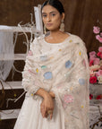 Ibis Cream With Multi Colour Anarkali Set - anarkali dress