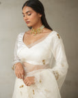 Iris Ivory Organza Saree Set - organza saree