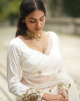 Iris Ivory Organza Saree Set - organza saree