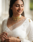 Iris Ivory Organza Saree Set - organza saree