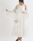 Ivory Aradhana Anarkali With Organza Dupatta - anarkali dress