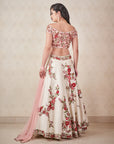 Ivory Floral Lehenga - floral lehenga set
