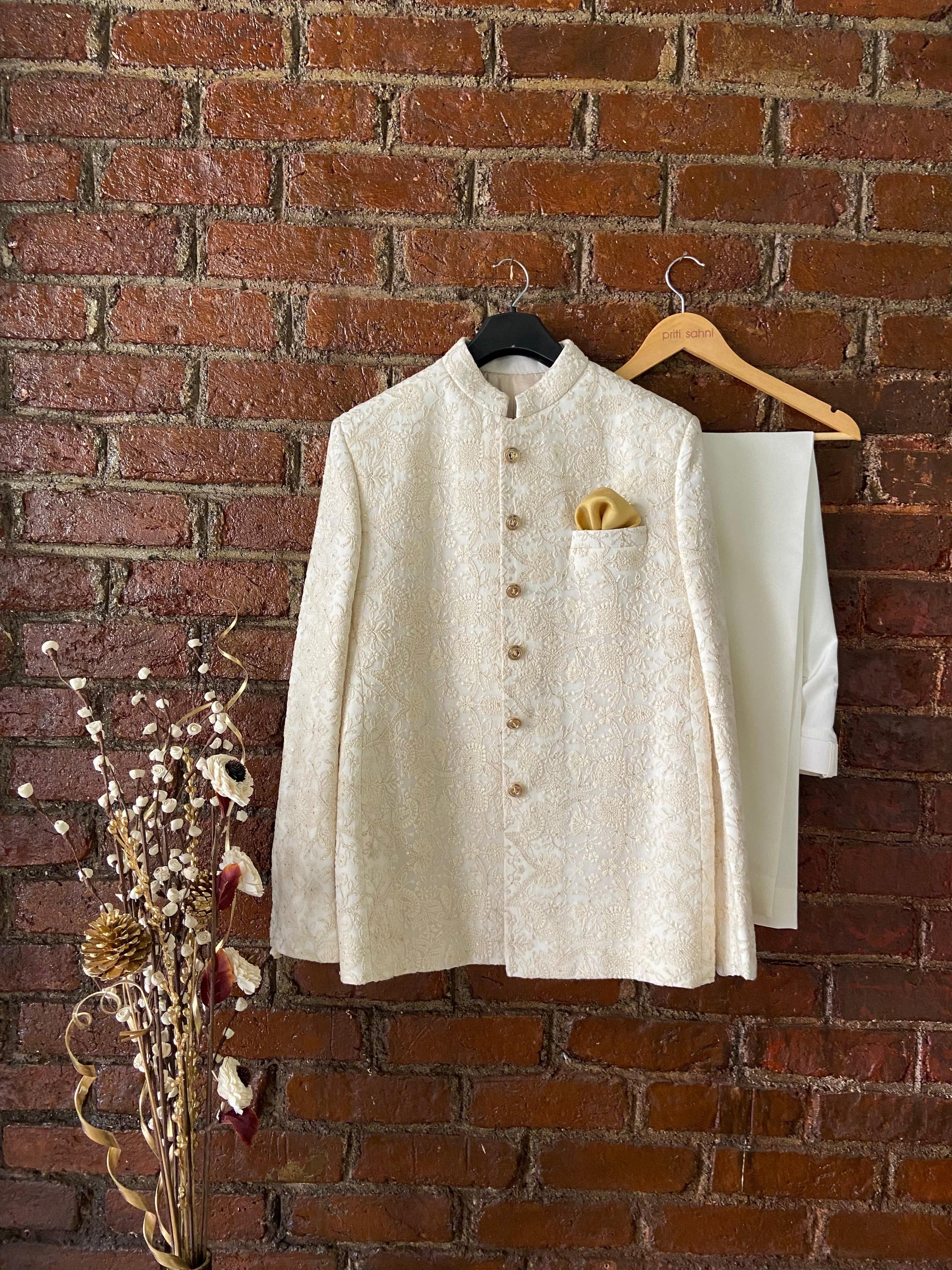 Ivory Jodhpur Set - ivory sherwani