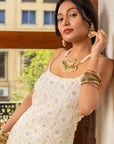 Ivory Sharara And Slip Kurta Set - indian attire for ladies