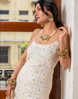 Ivory Sharara And Slip Kurta Set - indian attire for ladies
