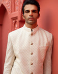 Ivory Sherwani with White Pants - sherwani USA
