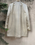 Ivory Silk Brocade Sherwani - sherwani