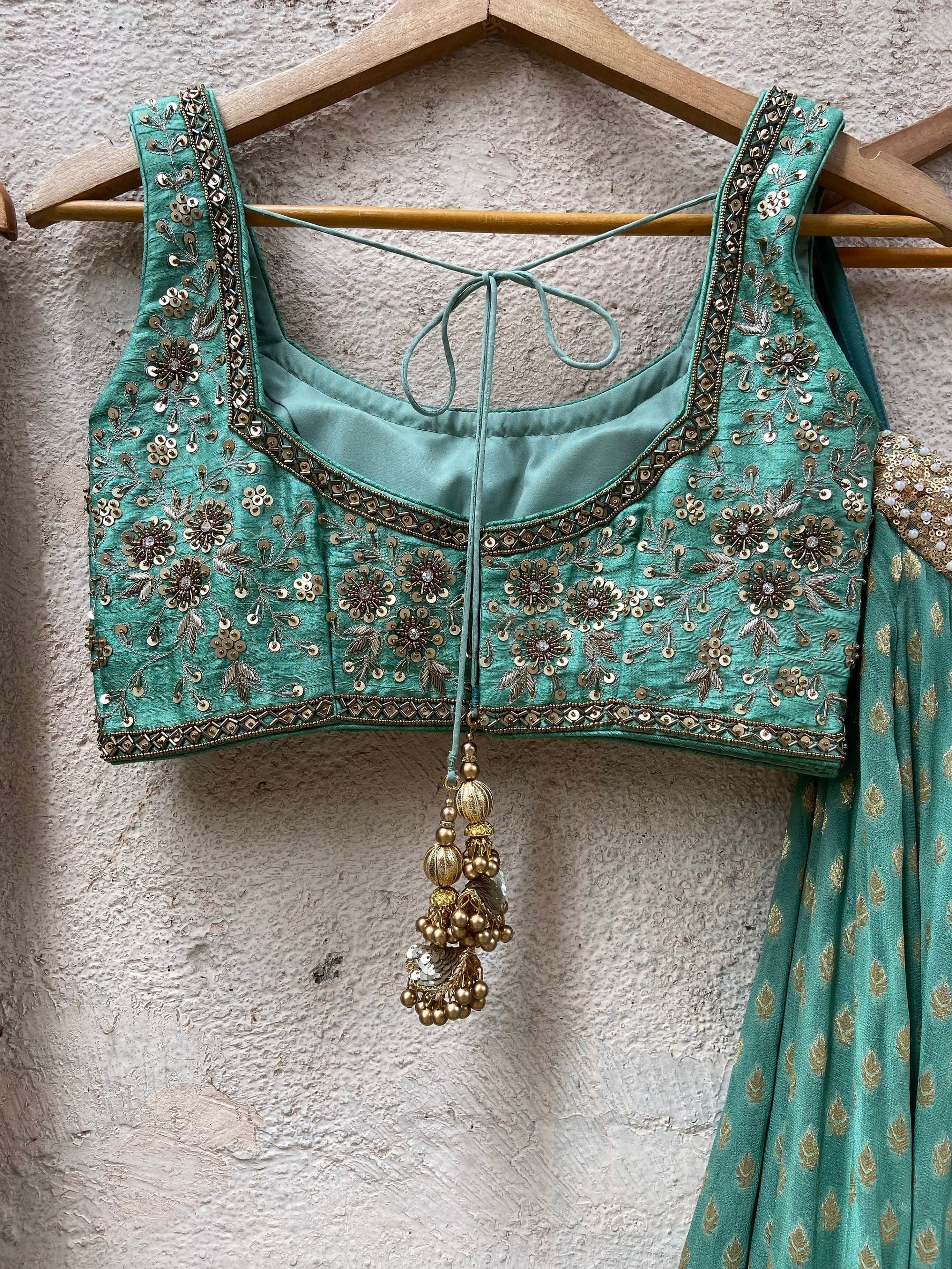 Jade Green  Lehenga Set - green lehenga