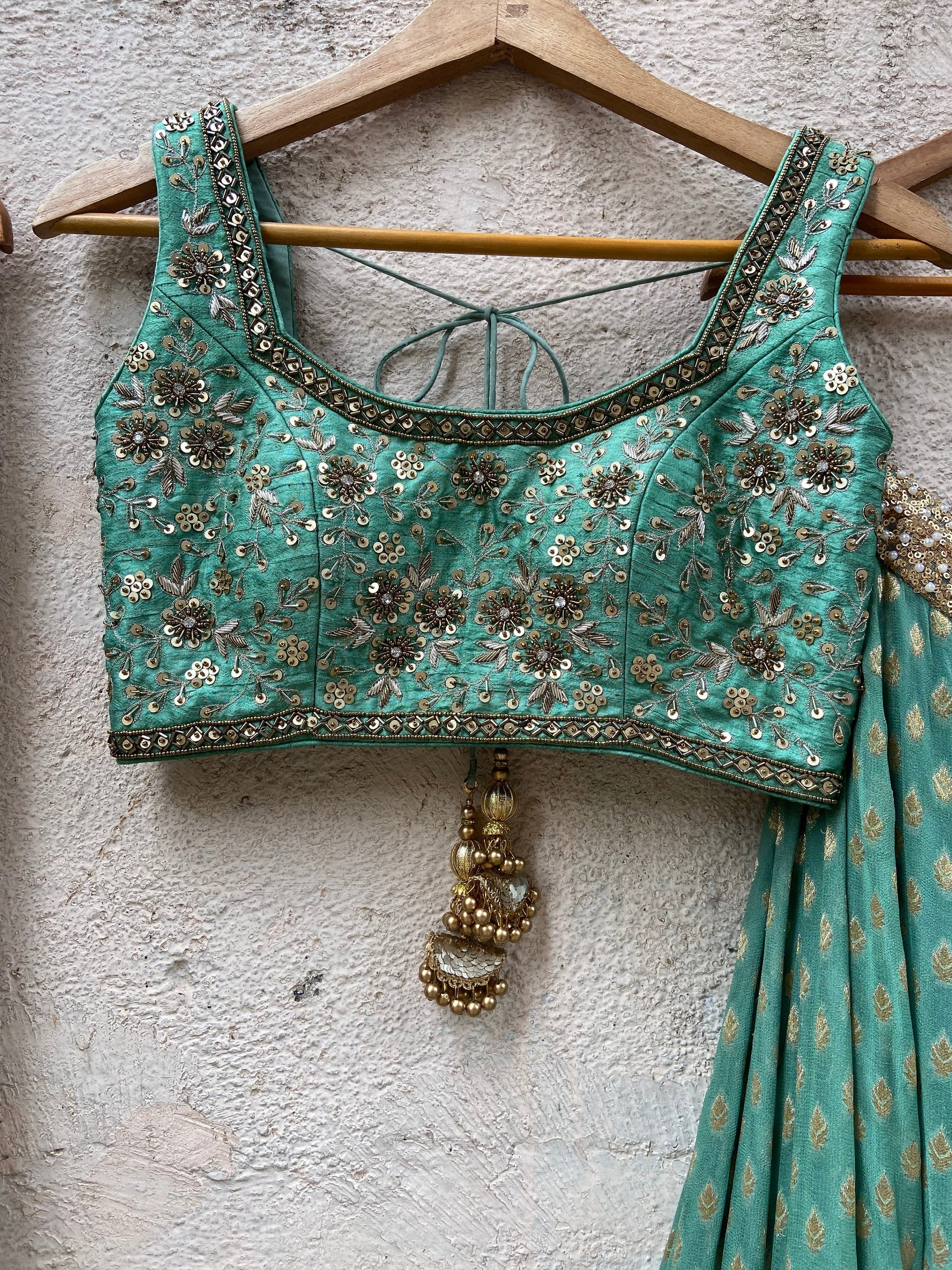Jade Green  Lehenga Set - green lehenga