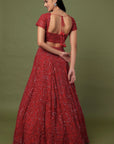 Kahkashan Red Lehenga - red lehenga