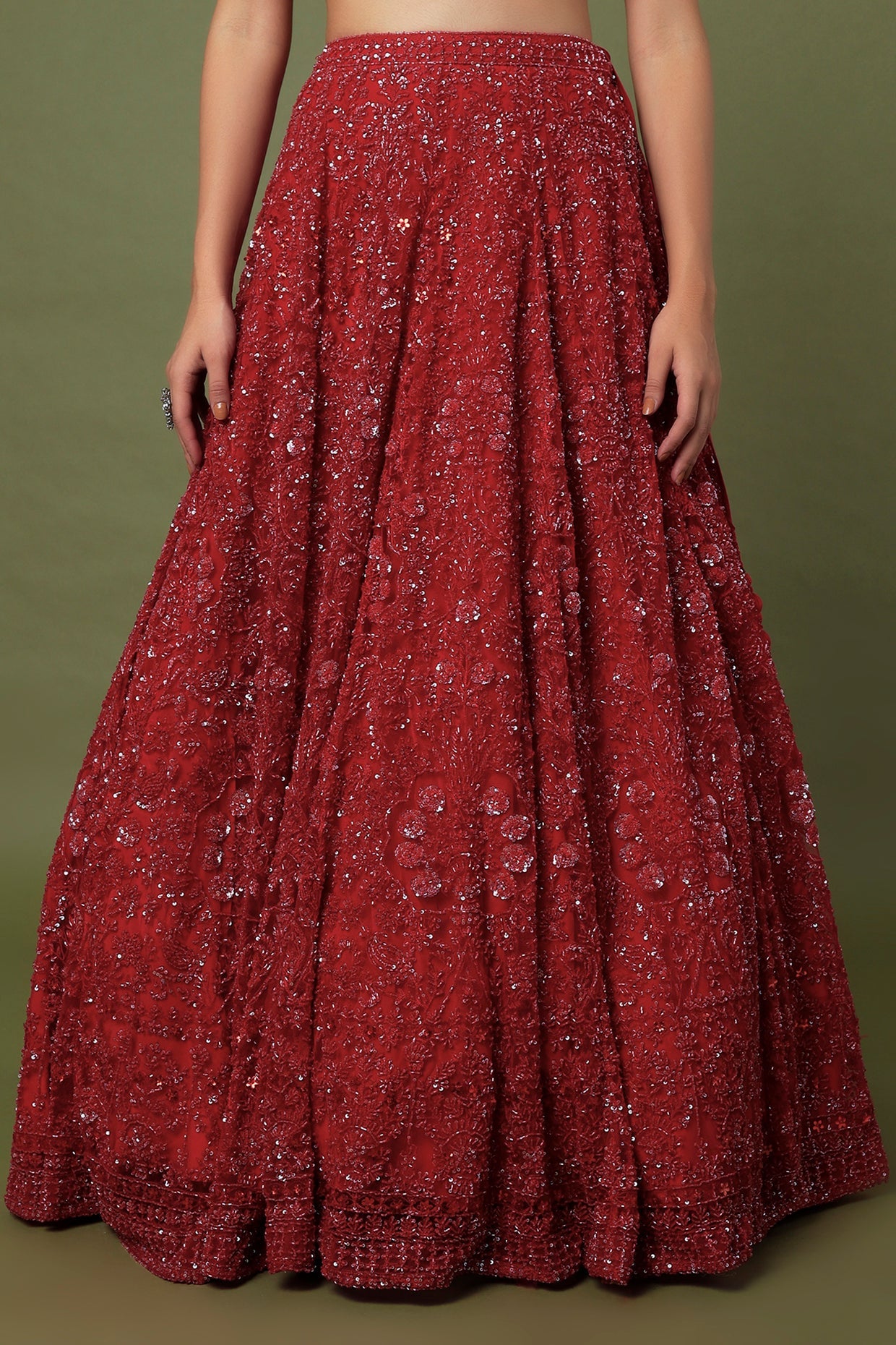 Kahkashan Red Lehenga - red lehenga