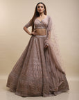 Kashish Dusy Peach Lehenga Set - embroidered lehenga