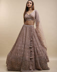 Kashish Dusy Peach Lehenga Set - embroidered lehenga