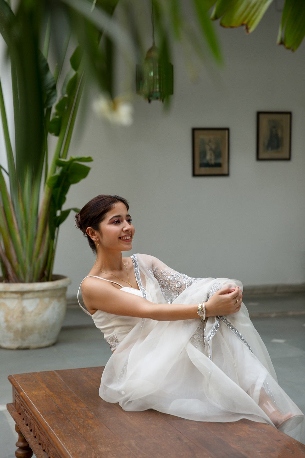 La Rose Ivory Saree - saree