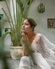 La Rose Ivory Saree - saree
