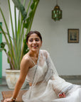 La Rose Ivory Saree - saree