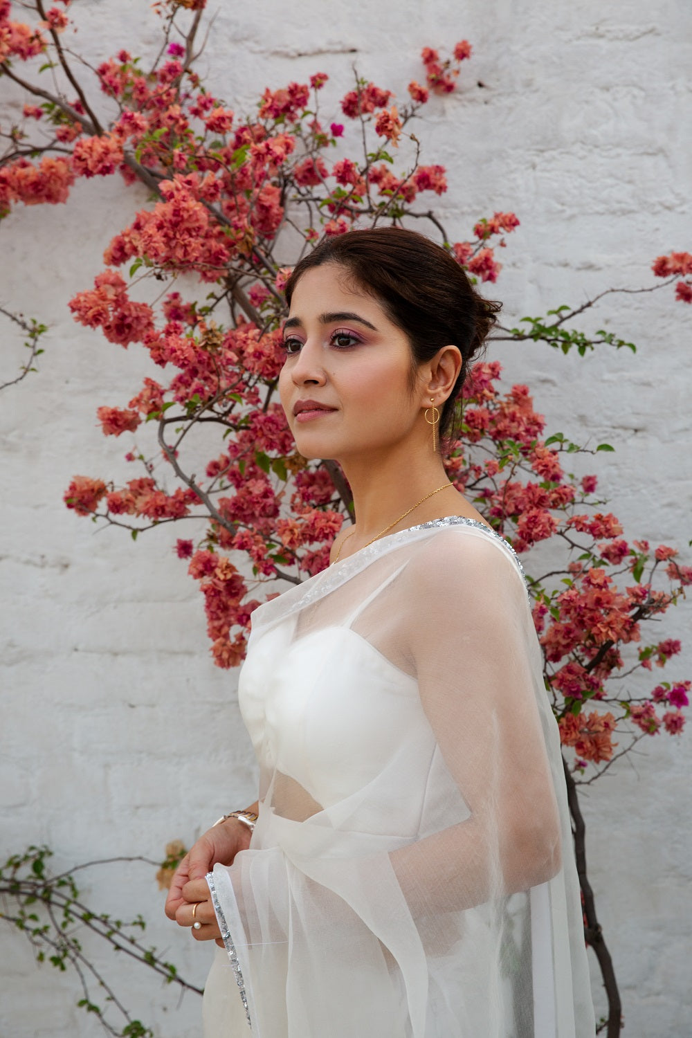 La Rose Ivory Saree - saree