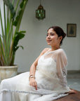La Rose Ivory Saree - saree