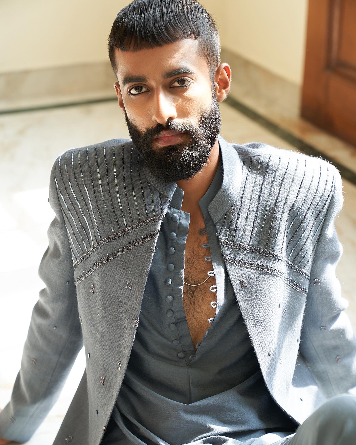 Lava Smoke Jacket Set - indian outfit for men