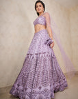 Lavender Crystals Lehenga Set - lehenga set