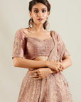 Lavender Heavy Lehenga - lehenga