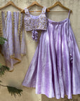 Lavender Kyra Lehenga set - lavender lehenga