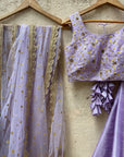 Lavender Kyra Lehenga set - lavender lehenga