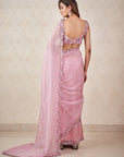 Lavender Organza Saree - organza saree