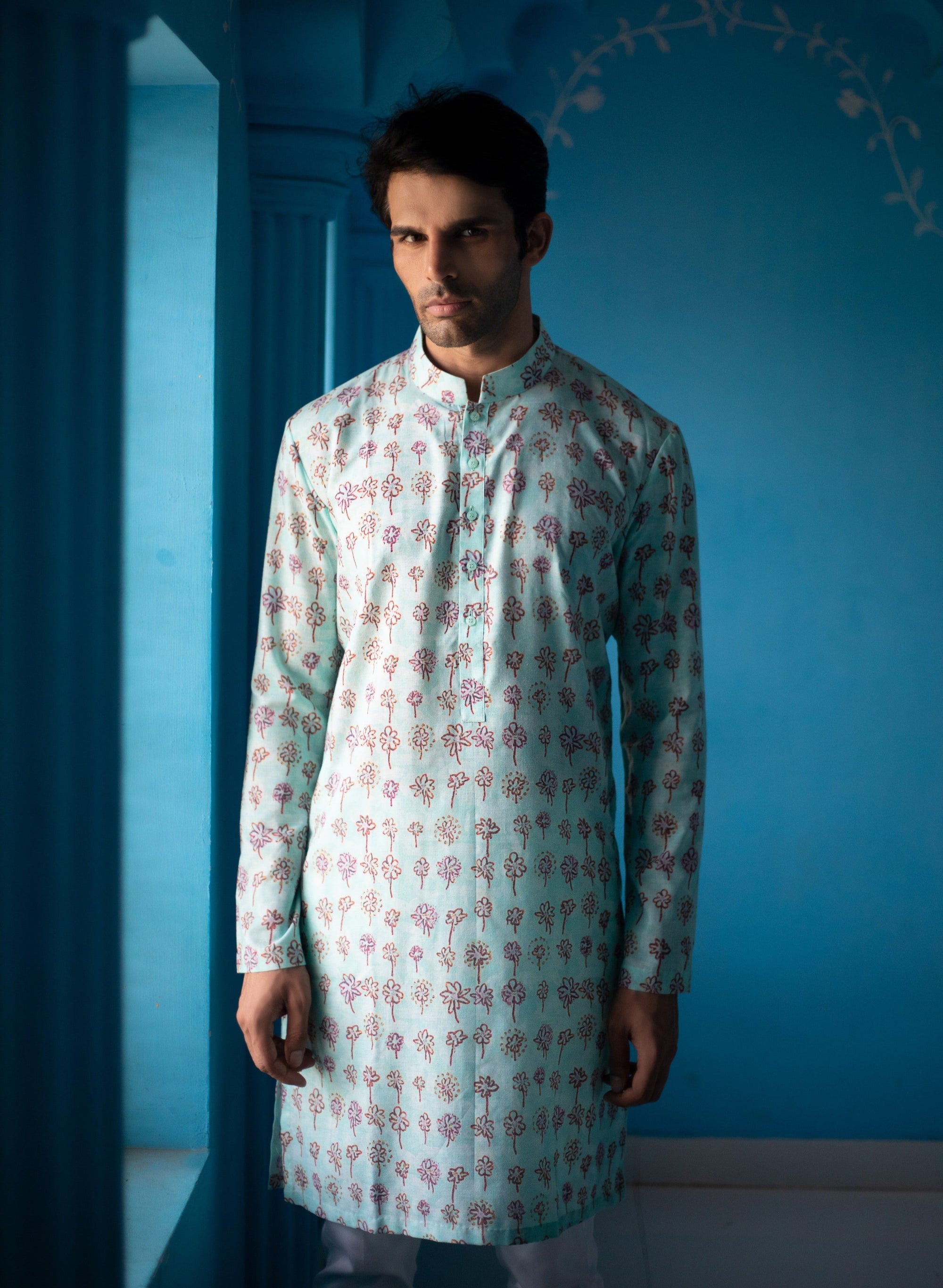 Light Blue Kurta Set - kurta for men