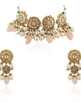 Light Pink Necklace Set - indian jewelry set