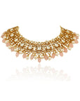 Light Pink White Necklace Set - necklace set