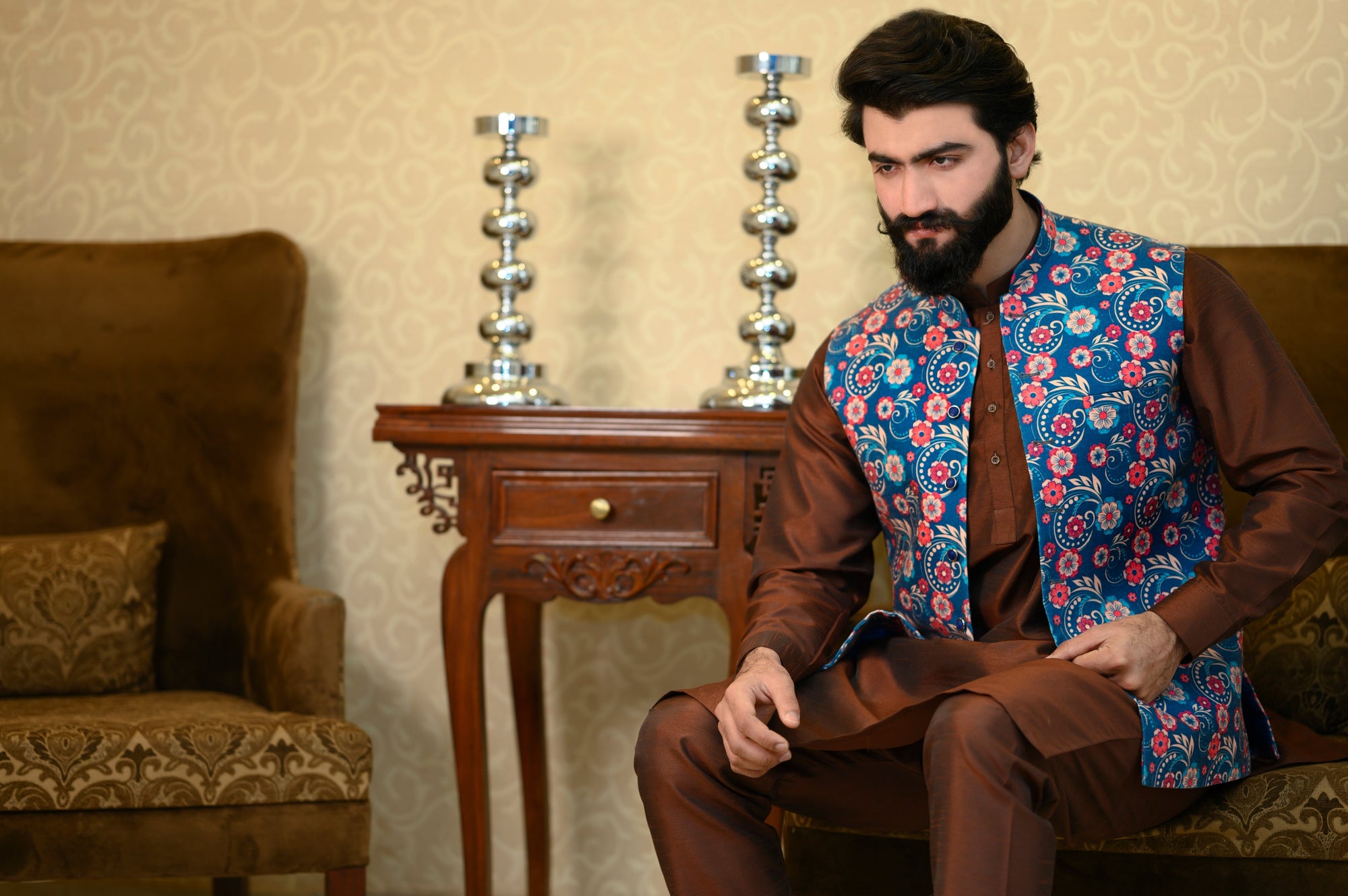 Lightweight Corduroy Waistcoat - indian attire for men
