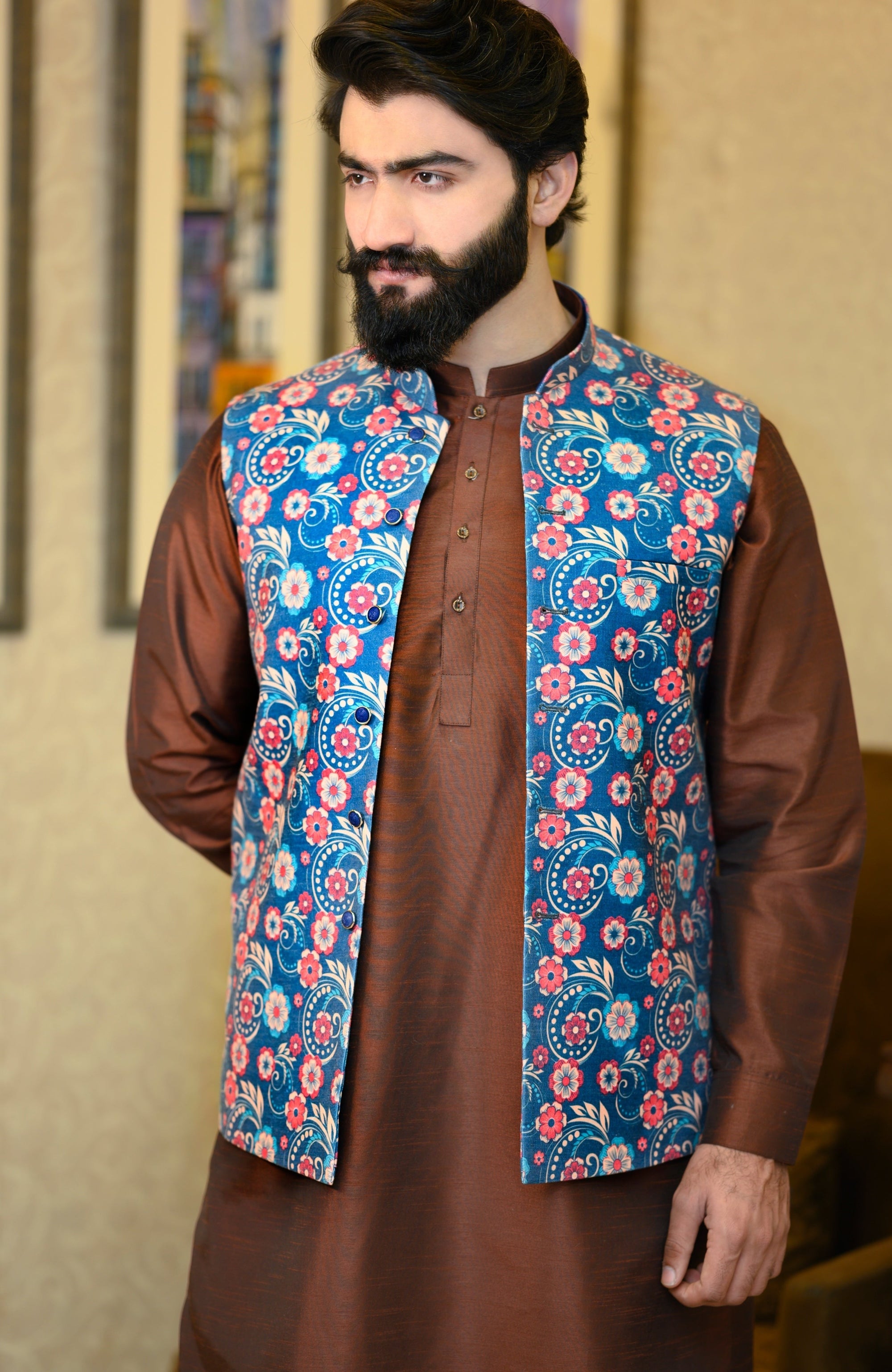 Lightweight Corduroy Waistcoat - indian attire for men