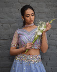 Lilac Rose Lehenga Set - designer lehenga